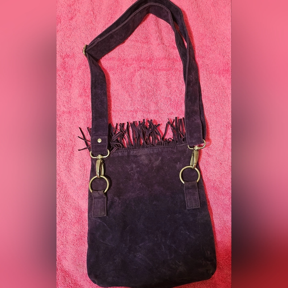 Purple Fringe Shoulder Bag